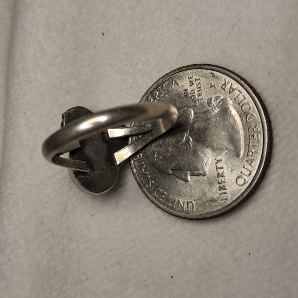 Navajo Sterling & Abalone ring - Picture 3 of 5